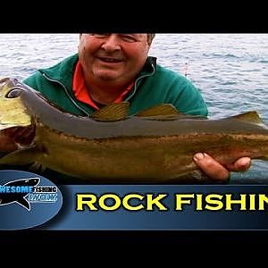 Rock fishing for Pollack with soft plastic lures - Totally Awesome Fishing Show