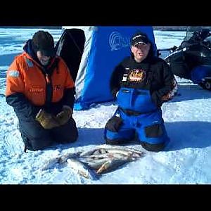 Chequamegon Bay Ice Fishing for Whitefish with Jim Hudson