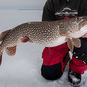Giant Late Ice Pike on Lake of the Woods - In-Depth Outdoors TV Season 8, Episode 19