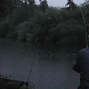 Barbel fishing on the River Swale  8 - A thorough soaking but a nice barbel