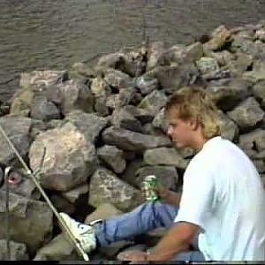 Vissen in de Lek bij Schoonhoven Zomer 1990