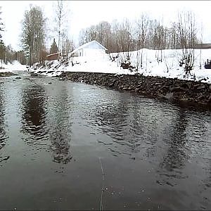 Öringsfiske i februari.