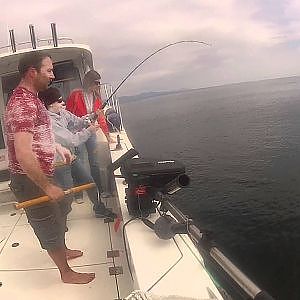 Ling Cod Fishing off of Nootka Island BC British Columbia