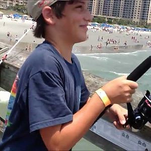 HUGE Blacktip Shark Fishing from the Pier: Myrtle Beach