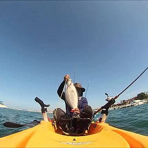 HALIBUT KAYAK FISHING @ NEWPORT HARBOR 6-21-2013