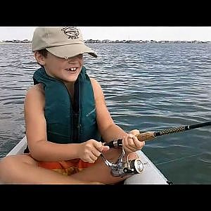 Father and Son Kayak Fishing - Spanish Mackerel