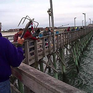 Mike catching a 28.2 pound King Mackerel off Seaview Fishing Pier 10-8-12