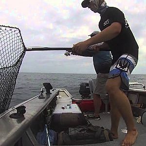 Spinning for Mackerel off Bribie Island