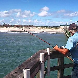 9-6-14 - Kelly with a 26 pound King Mackerel caught off the Seaview Fishing Pier