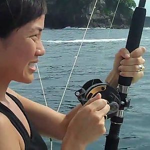 Fishing in Costa Rica - Needlefish gets away