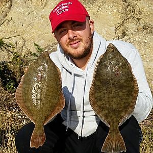 Shore flounder fishing, Poole harbour, Dorset