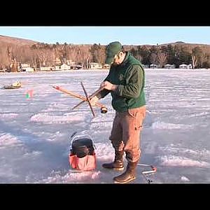 Ice fishing for Burbot