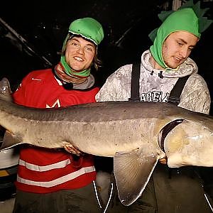 Sturgeon Ice Fishing Slugfest - Uncut Angling - February 6, 2015