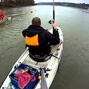 Kayak Fishing for Sturgeon in the Willamette River