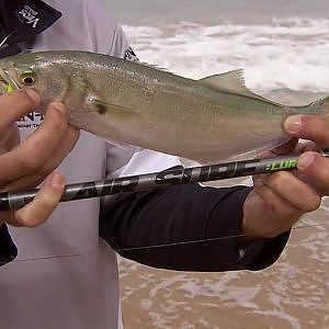 Beach fishing with lures