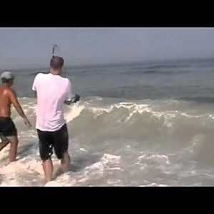 Huge Stingray Caught Surf Fishing In Assateague Island