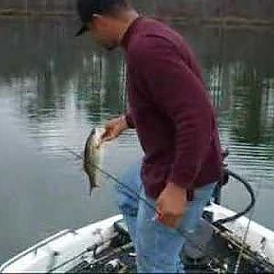 Bass fishing in the winter time 2008