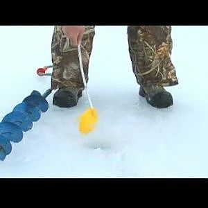 Ice Fishing Tips for Using Augers : Perch Ice Fishing Holes