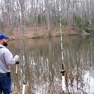 Bass Fishing With live bait in winter