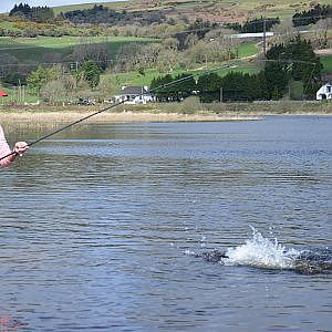 Hechtangeln am Lake Inniscarra in Irland