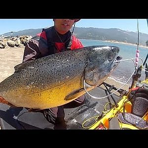 California Coast Monster Kayak King Salmon fishing