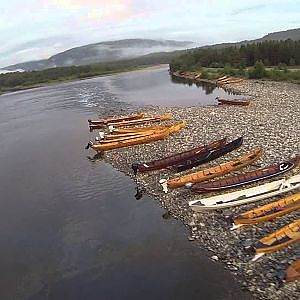 Fly fishing for big atlantic salmon in the famous Alta river