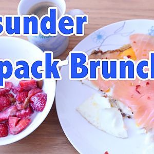 Gesunder Sixpack Brunch! Lachs-Spiegelei und Erdbeer-Müsli