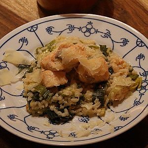 Teil 19 - Risotto mit Lauch und Lachs (Kleine Küche Große Träume)