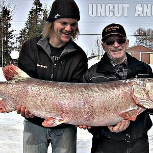 First Musky EVER from Lake Winnipeg?? - Uncut Angling - April 10, 2014