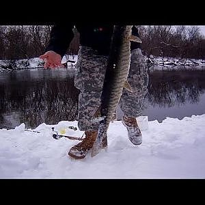 Pike and Muskie Fishing - Salt Creek/Busse Wood Illinois - February 15, 2014