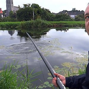 Fishing accident: monster pike attack.