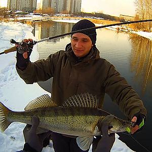 Видеоотчет за 01/03/2014. ЛОВЛЯ ЩУКИ И СУДАКА НА РЕКЕ ИСЕТЬ