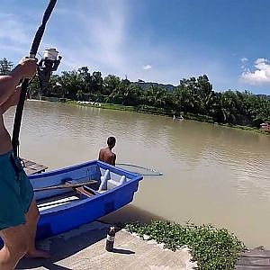 Big Mekong Catfish Drill - 65lbs - Thailand TopCats Fishing