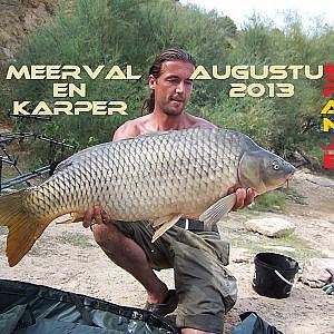 Meervalvissen en karpervissen op de rivier ebro - Catfish and carp from the river ebro