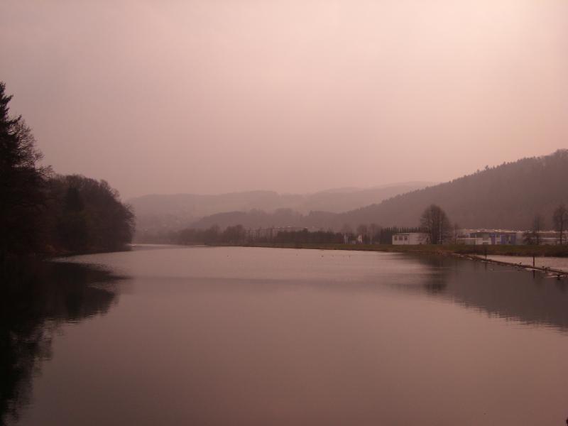 "Looper Stausee" aus Sicht des Überlaufwehrs