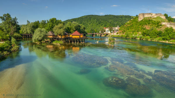 Una - naturbelassener Forellenfluss auf dem Balkan